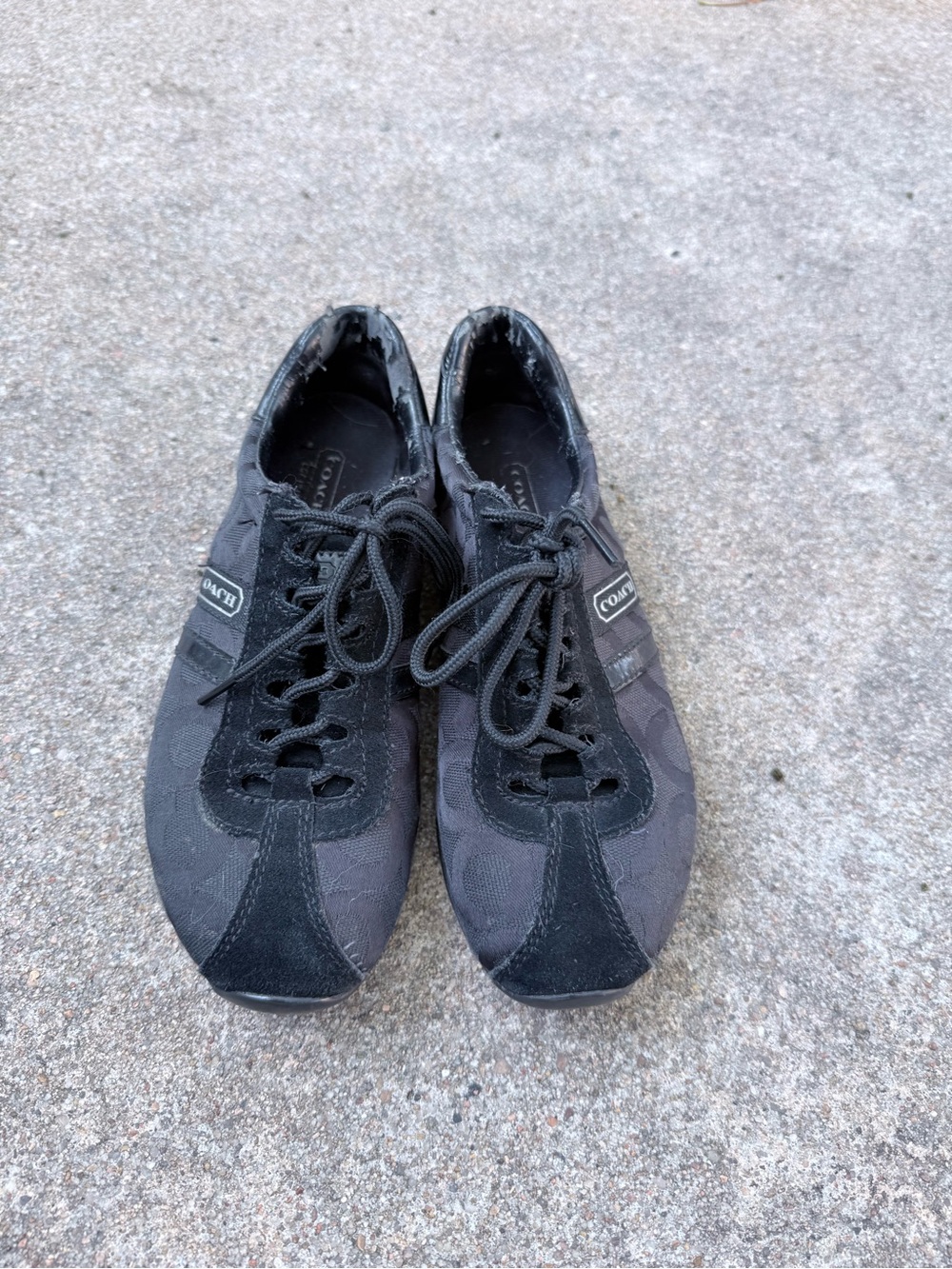 Coach Women’s Black Lace-Up Casual Sneakers